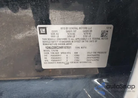 2017 Chevrolet Tahoe Commercial Fleet z USA, uszkodzony, nr VIN 1GNLCDEC2HR187691